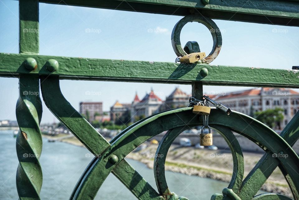 Budapest love lock