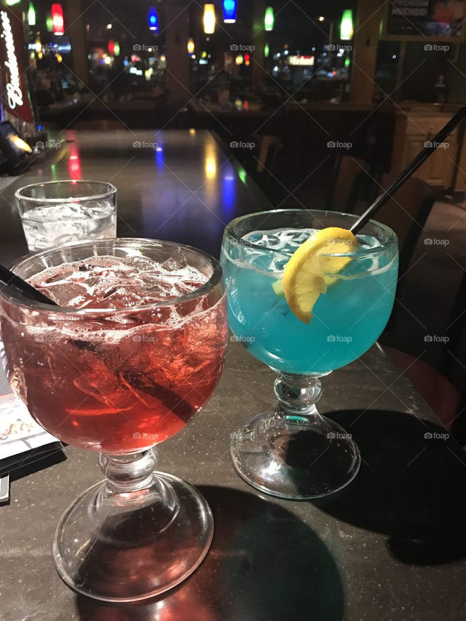 Two alcoholic drinks.