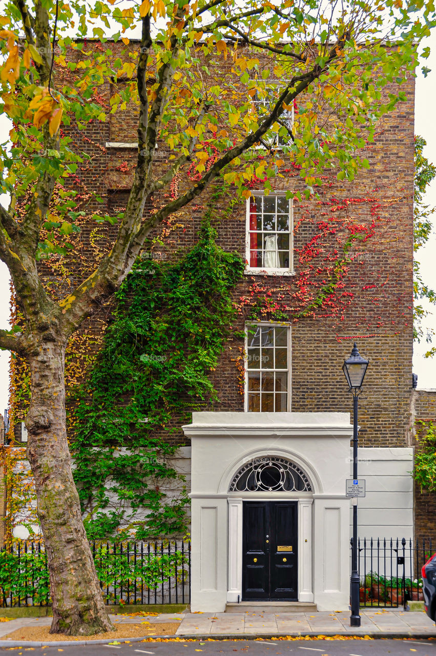 Regency architecture in London. UK.