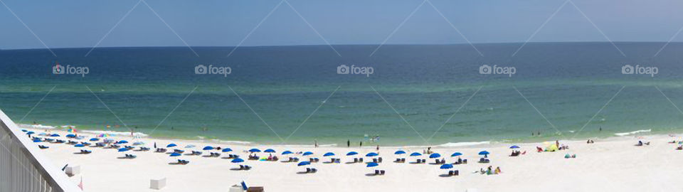 Panoramic Orange Beach. A panoramic view from our balcony.