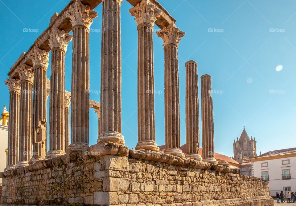 Roman Temple in Evora Portugal 