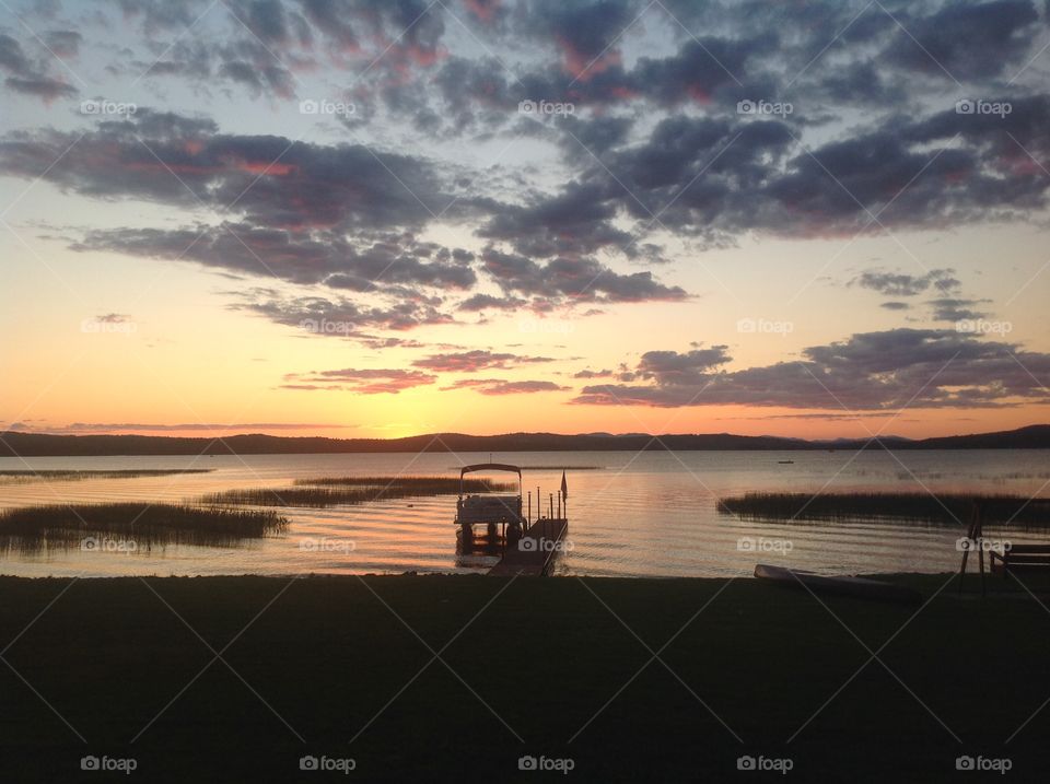 Sunset on North Pond Maine 
