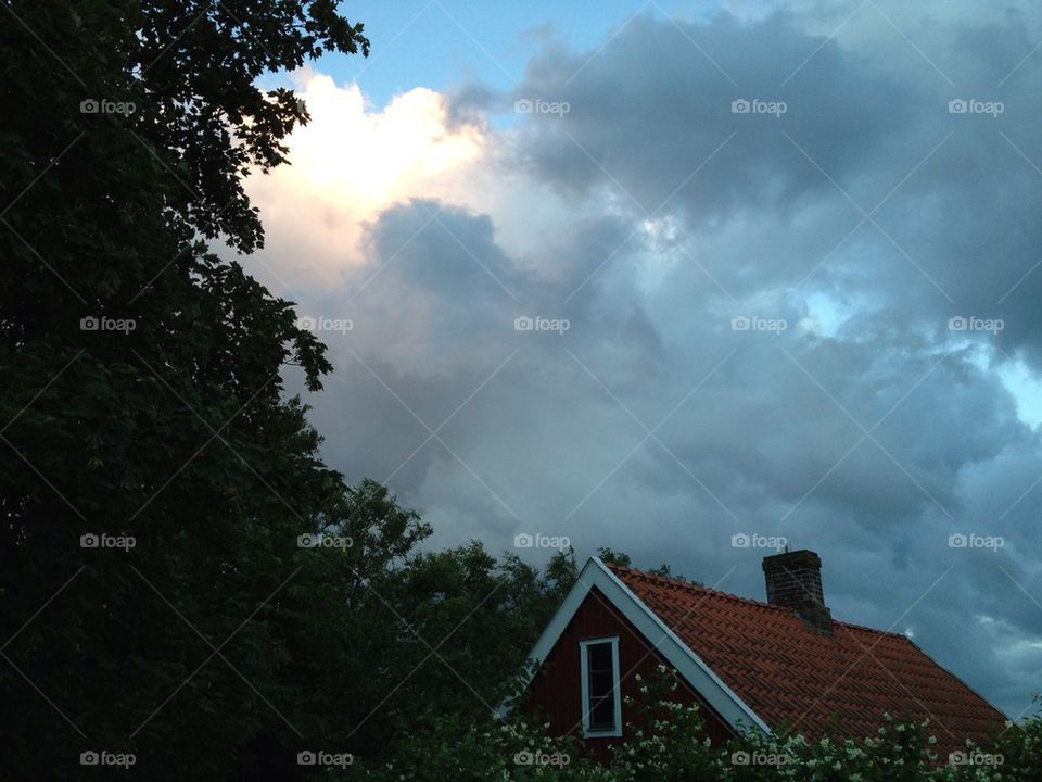 sweden summer rain cloud by Fotolunda