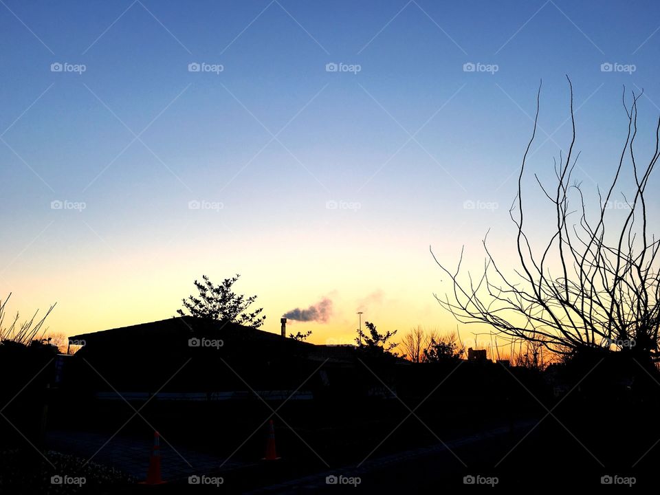 Sunset, Landscape, Sky, Dawn, Silhouette