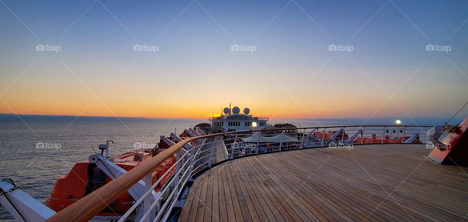 Sunset on cruise