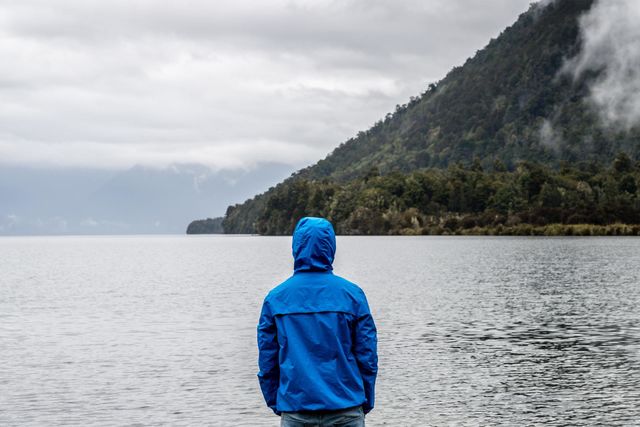 A moment of reflection in the rain