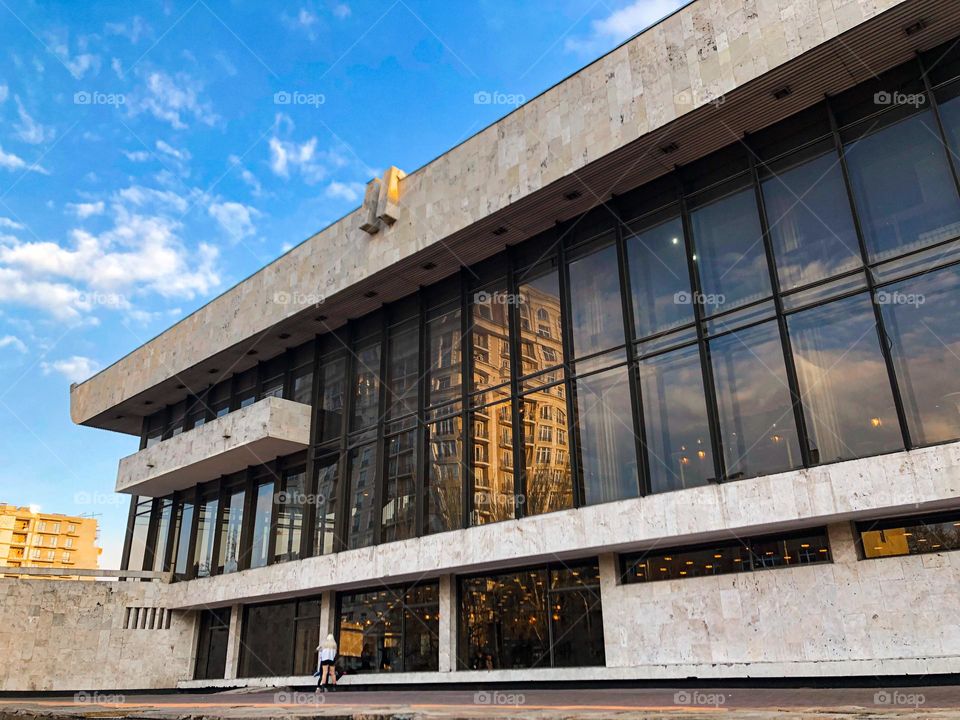 Building of modern theatre in Odesa Ukraine 
