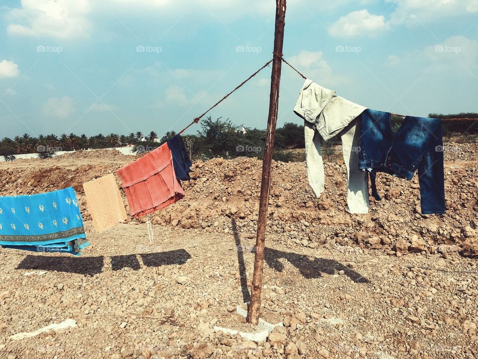 Drying the laundry