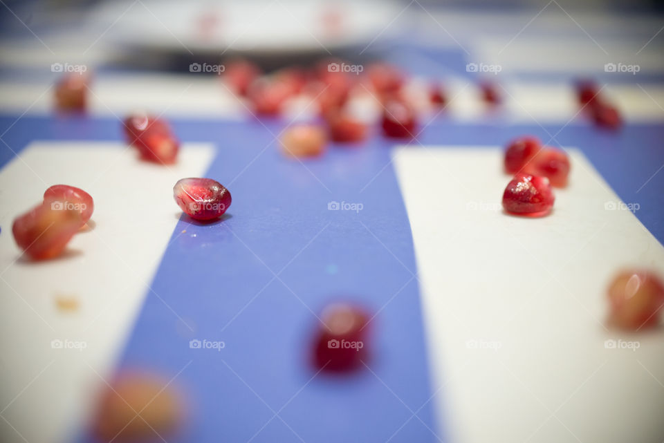 pomegranate pearls on a table