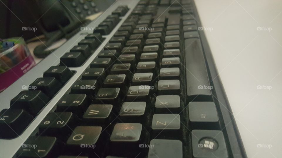 A standard office keyboard for my work computer