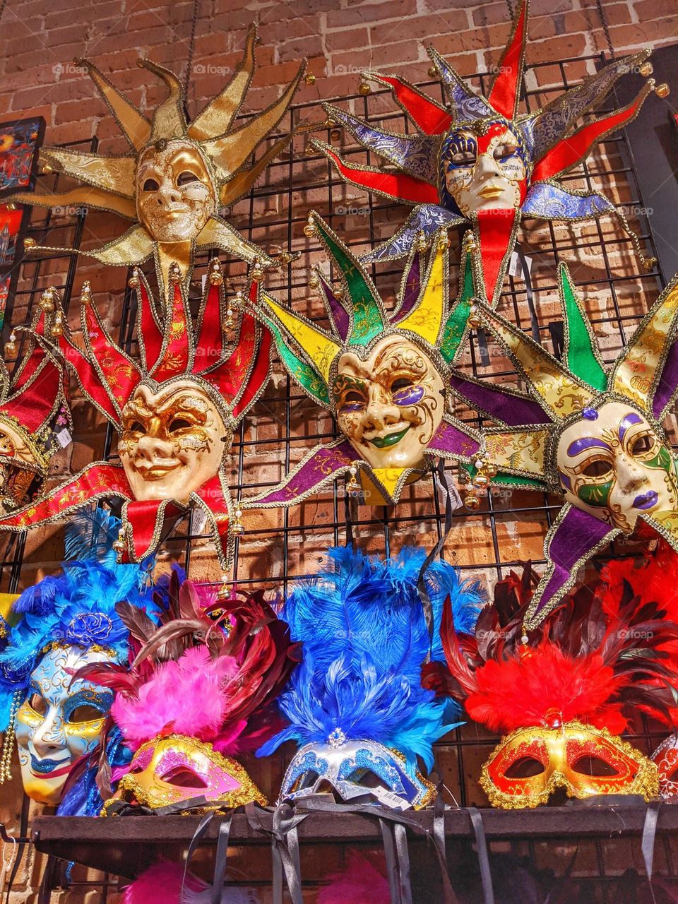 bold and colorful masquerade, carnival and Mardi Gras masks