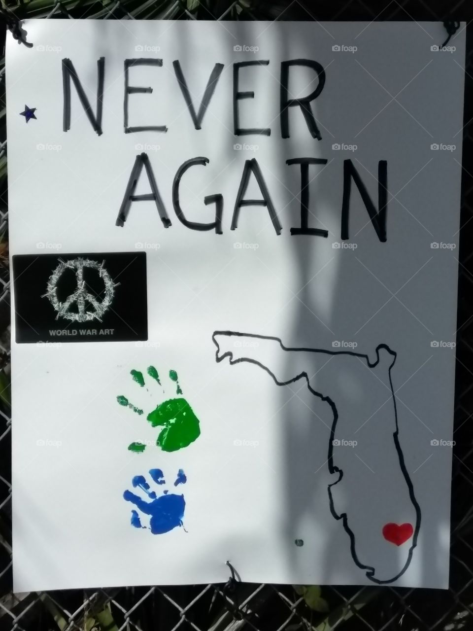 #Never Again Sign