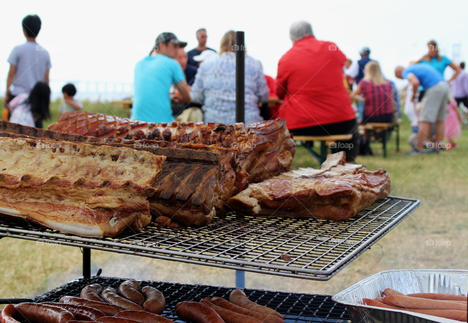 Barbeque at festival.