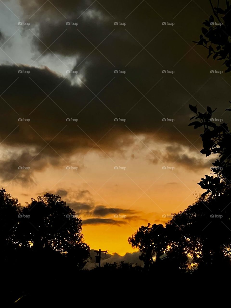 Beautiful sunset in Los Angeles California 