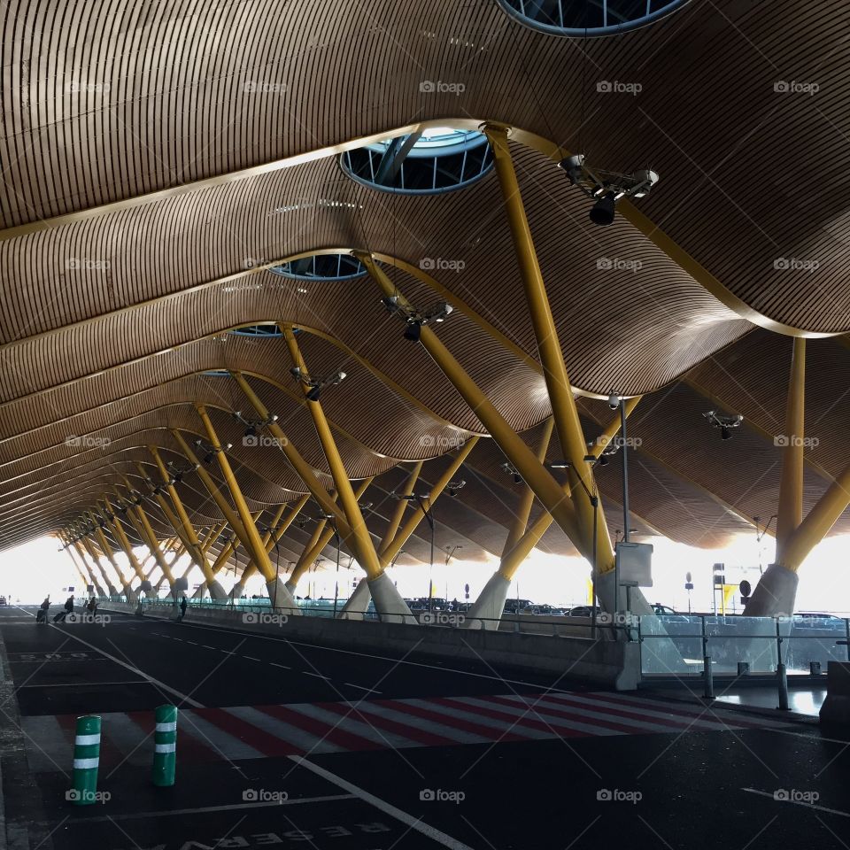 Entrance of Madrid airport 