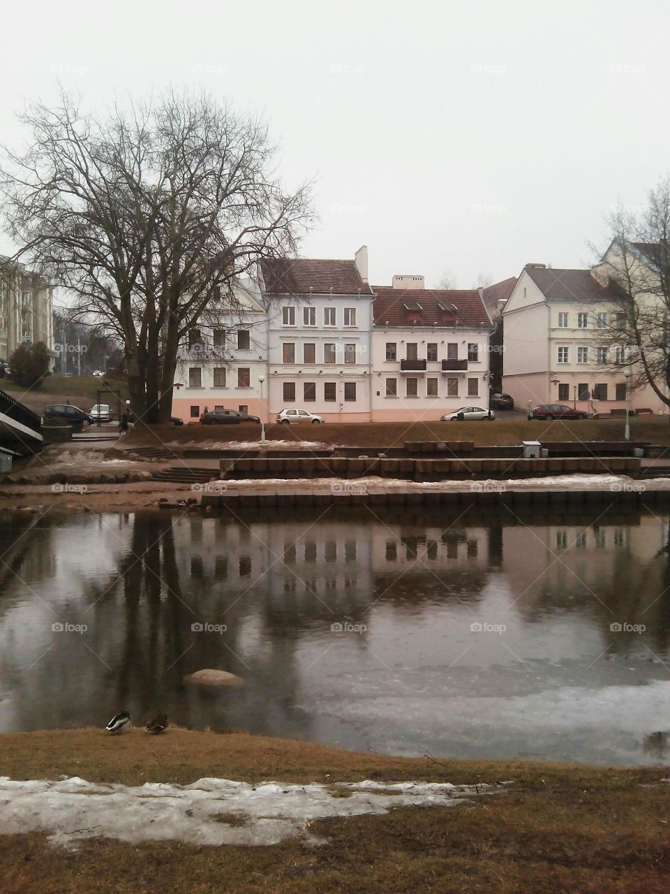 old city river in Minsk