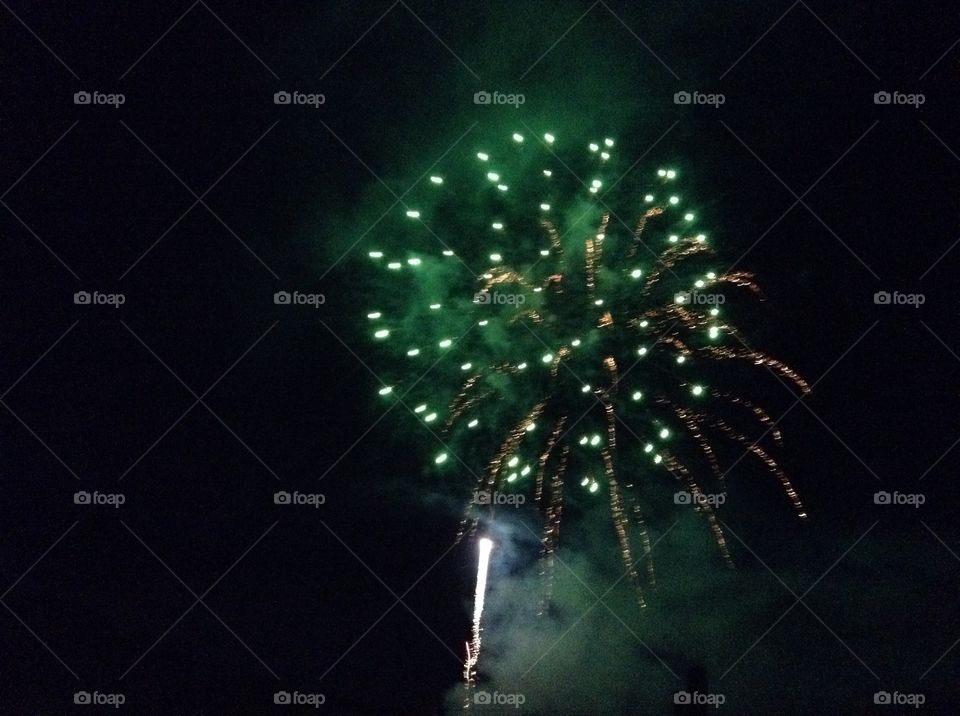 Fireworks over the lake