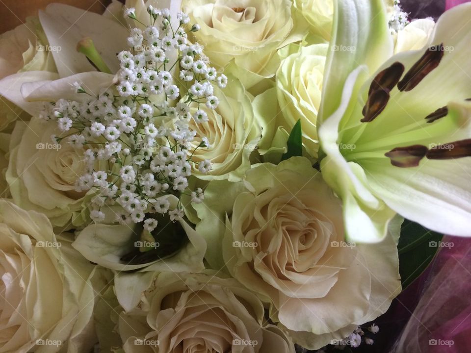 Say I Do with White Roses