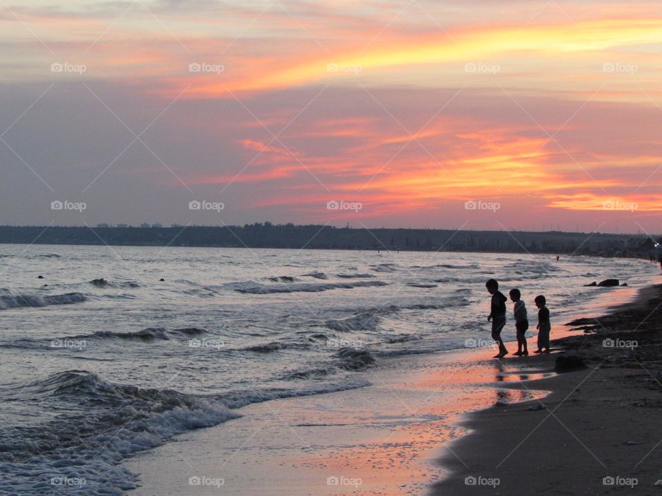 Beach at sunset