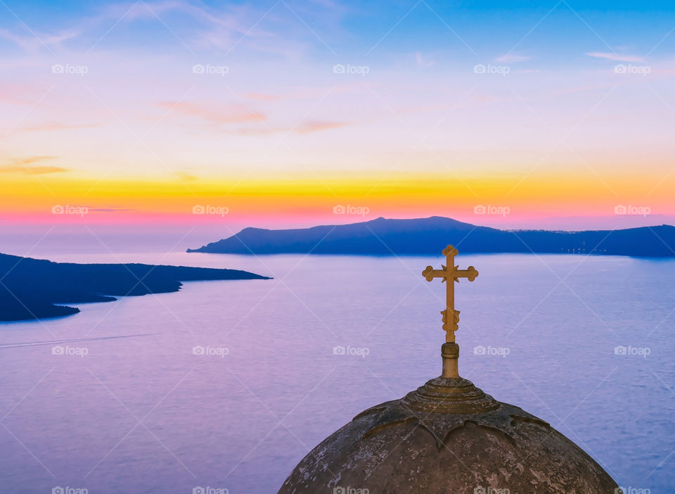 Crucifix on mountain