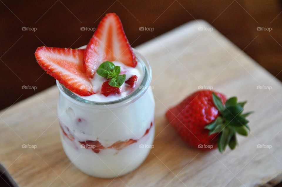 Fresh strawberry smoothie