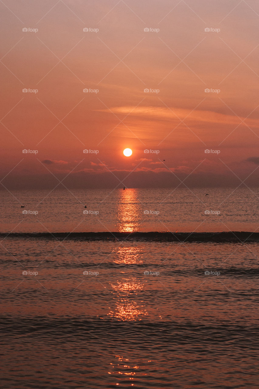 golden sunrise over the sea