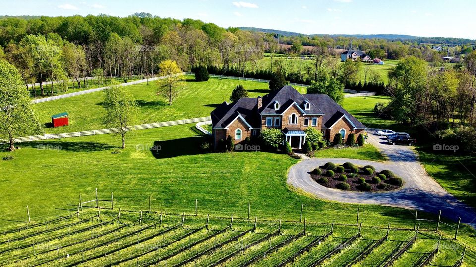 breathtaking home by the vineyard in norther Virginia - taken by aerial pointe drone 