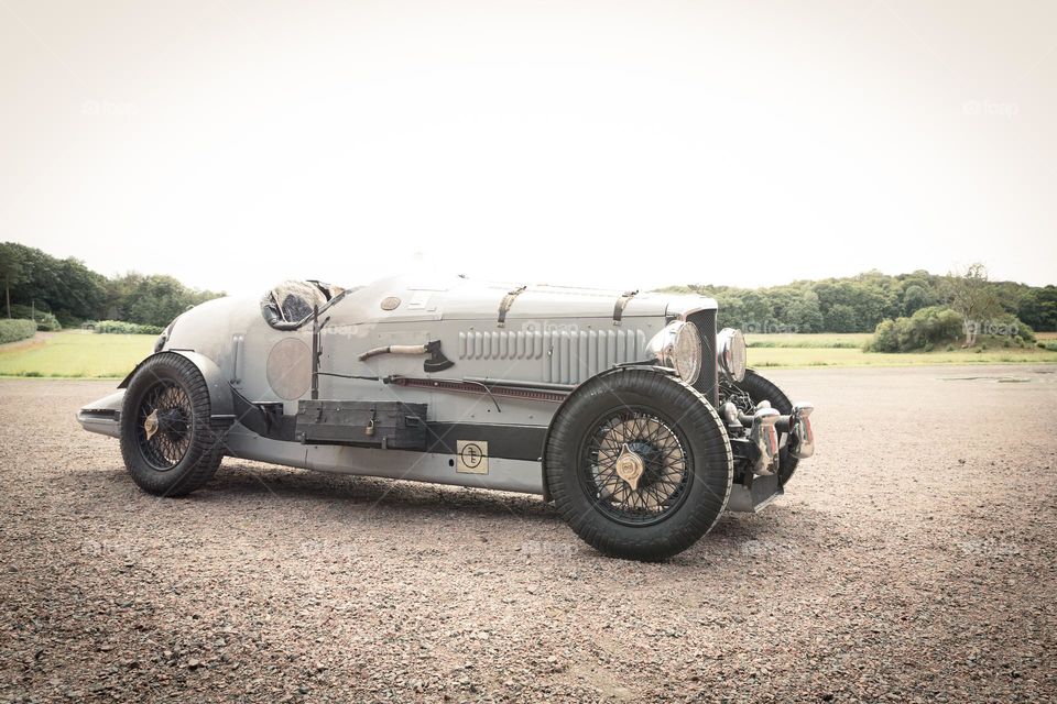 Old car in vintage mood outdoors in the countryside 