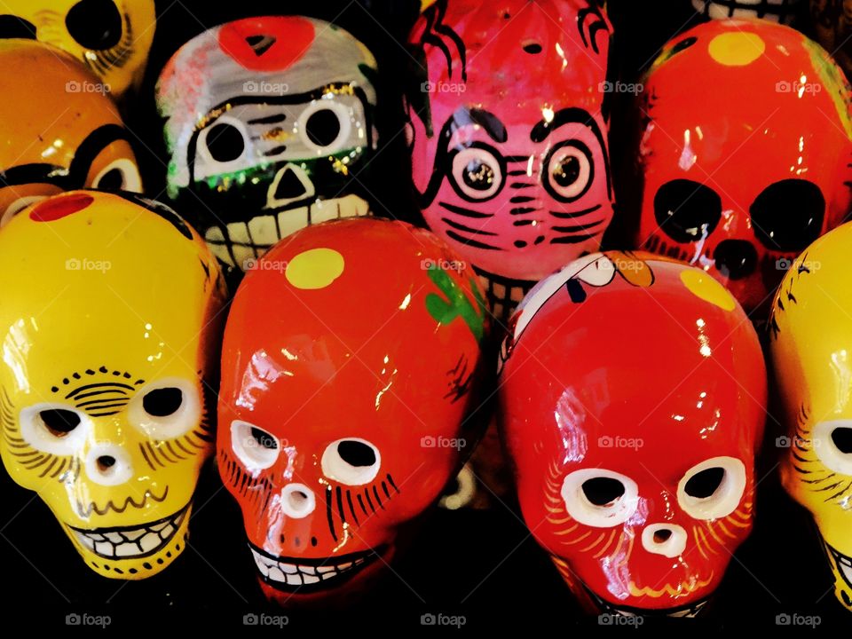 Mexican Day Of The Dead Skulls