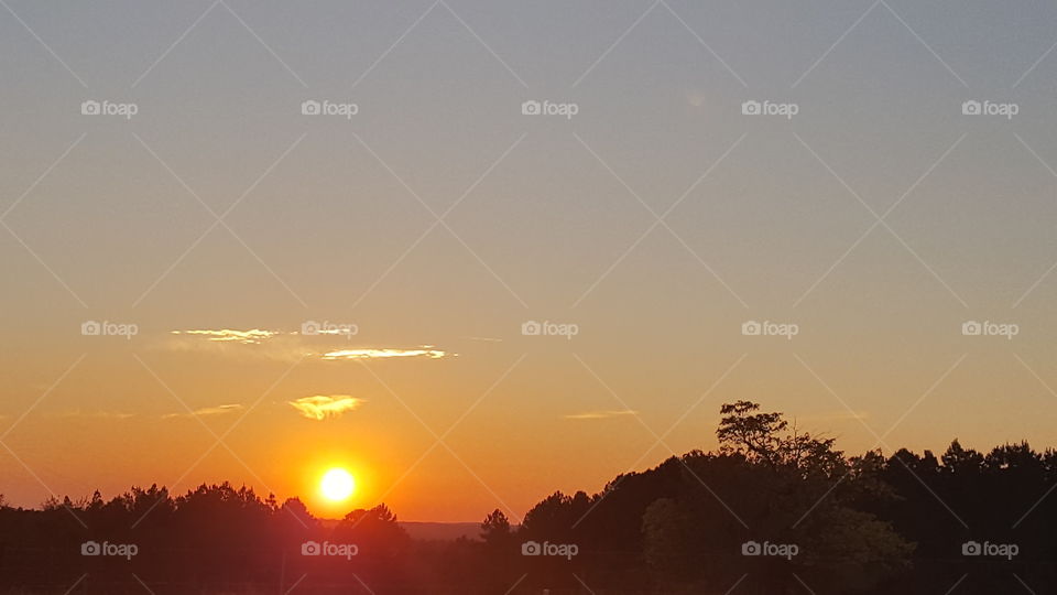 Orange ball in the sky