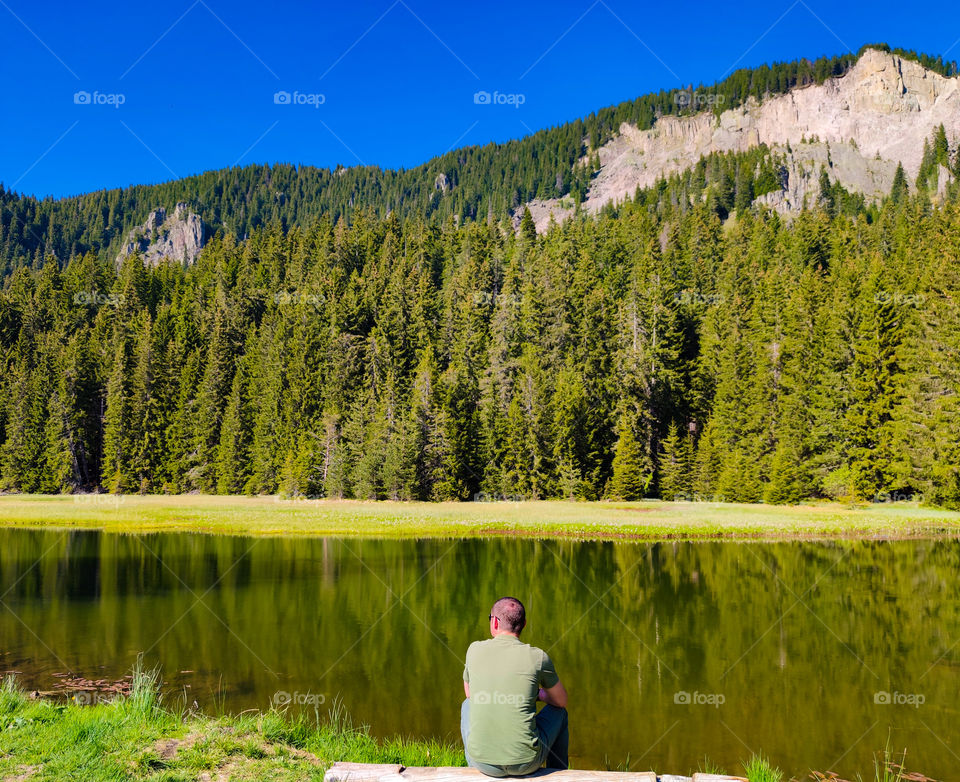 Enjoy the forest reflections and the lake