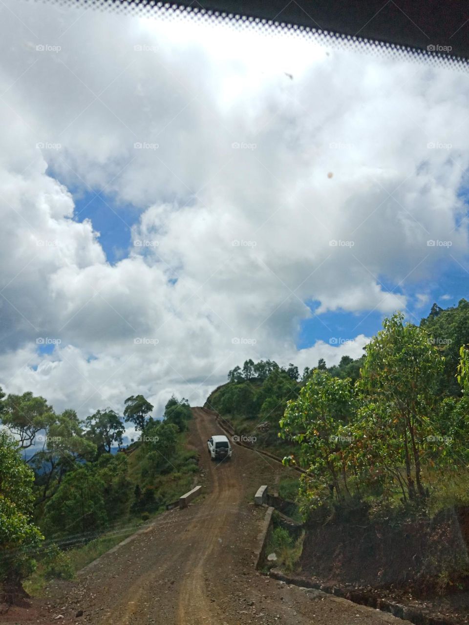 A challenging up the mountain road trip