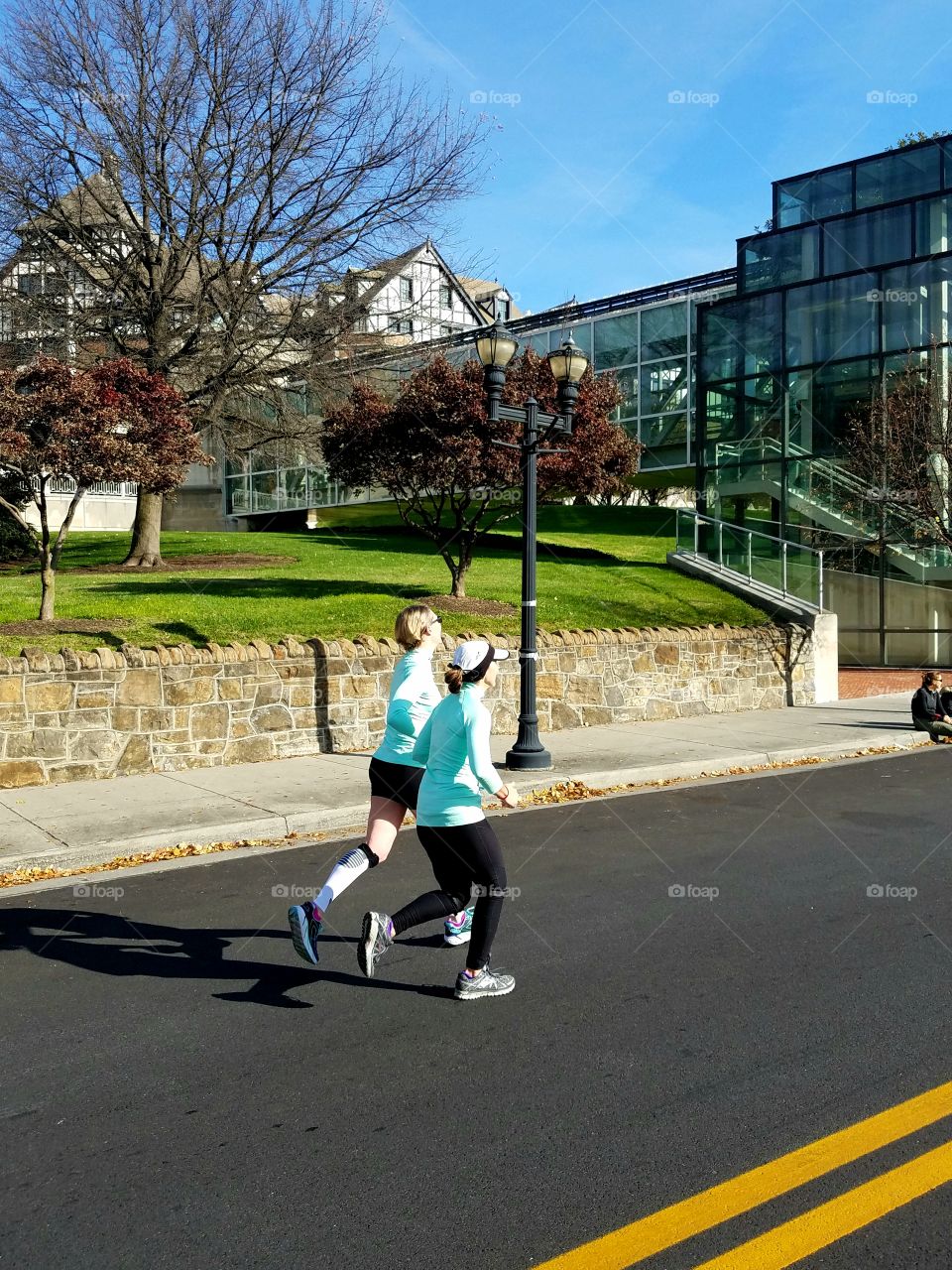 Running past Hotel Roanoke