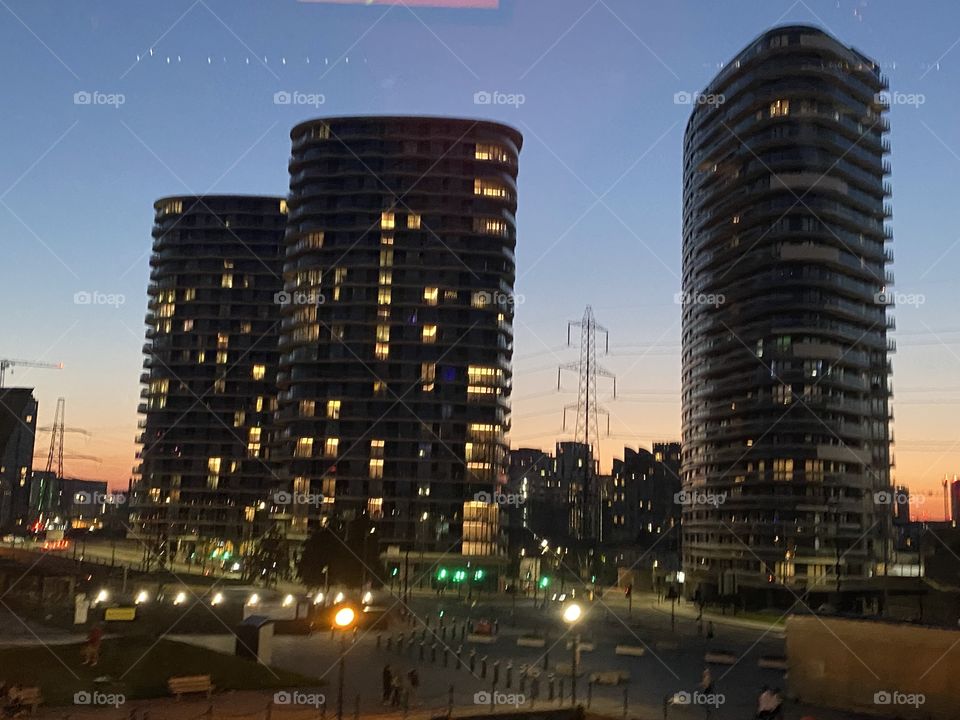 A night view over london 