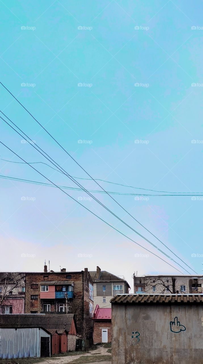 Buildings and blue sky