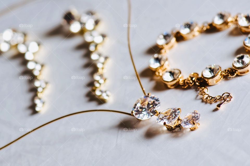 macro jewelry necklace and bracelet
