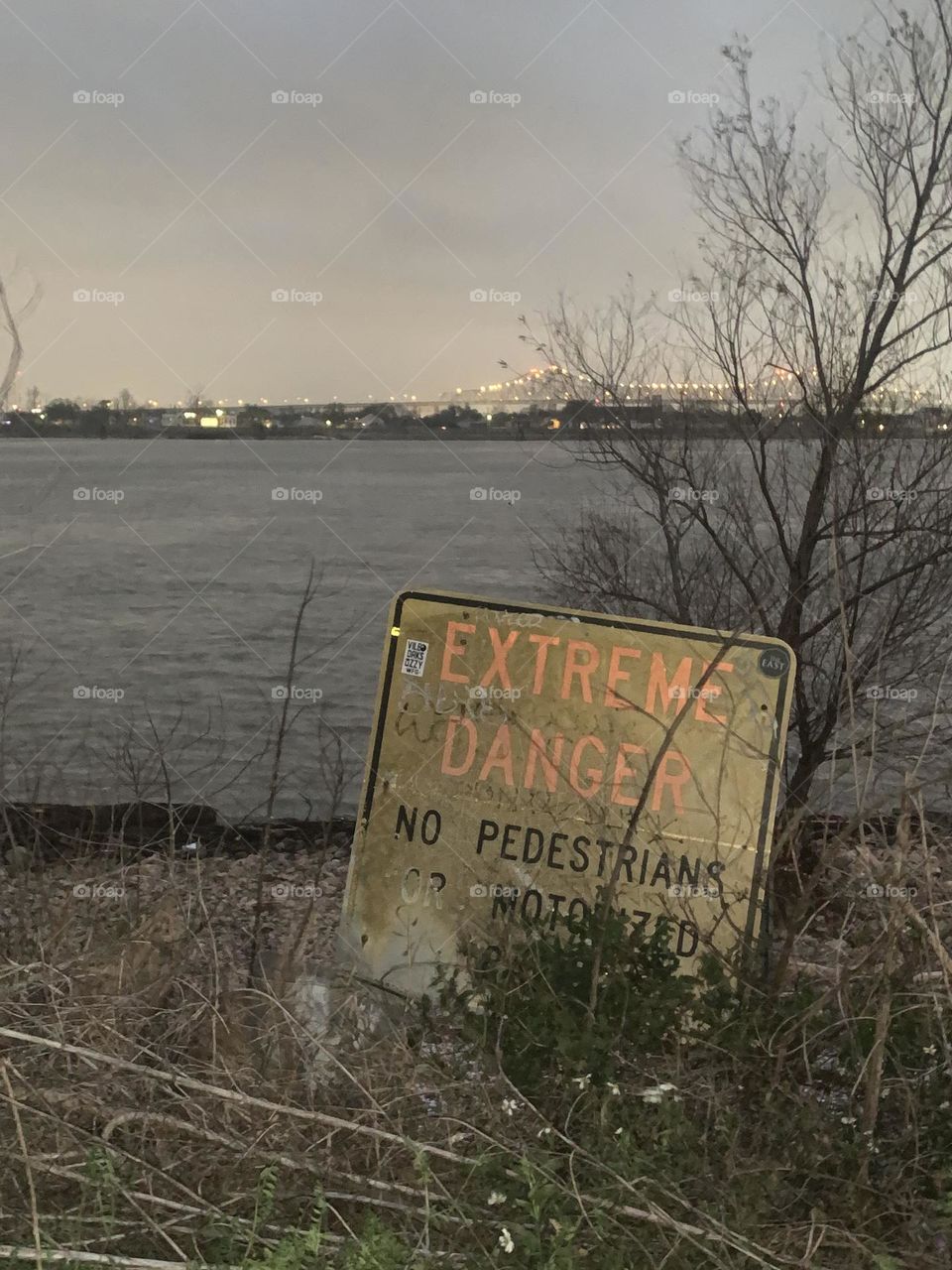 !! Extreme Danger !! I found this old sign while exploring one night. I thought it was cool! 