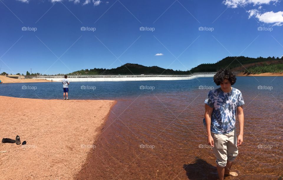 Lake at the top of Pikes peak. 