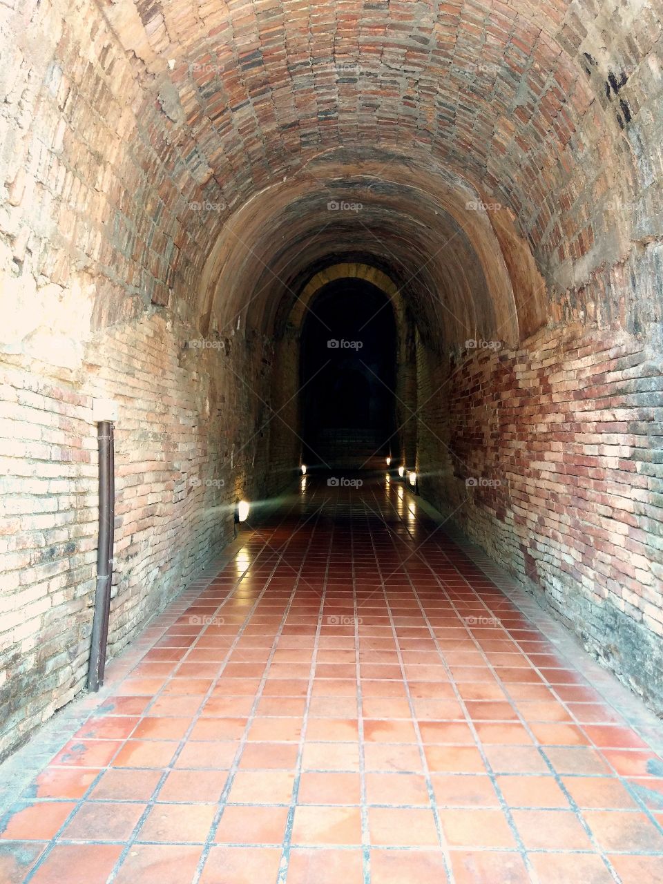 An ancient brick tunnel that was developed as a tourist attraction.