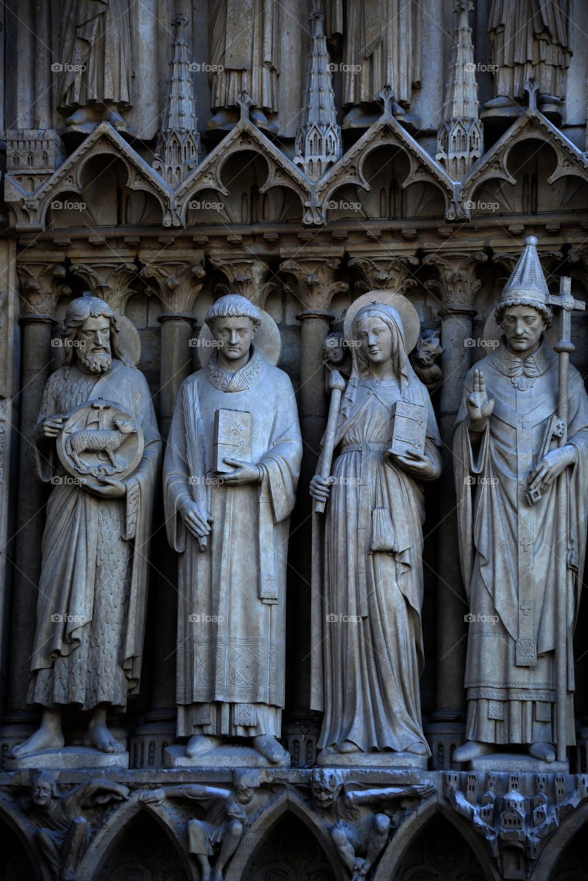 Sculptures on a church