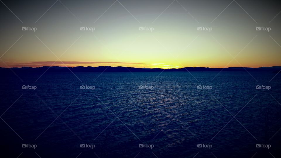 Sunset at Lake Champlain, VT