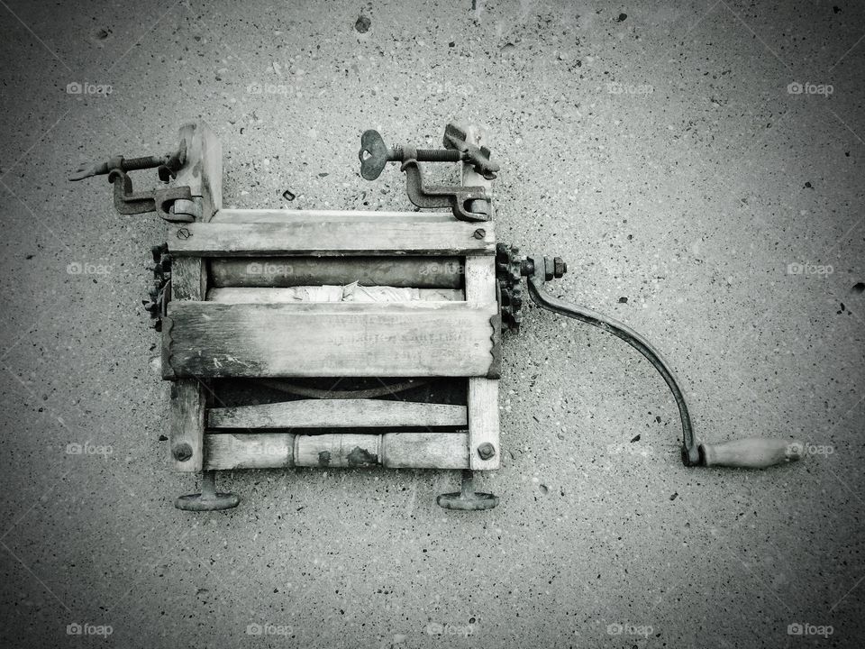Antique washer. Found on a century+ farm in the loft of an old barn. Likely hasn't seen the light of day since 1921. 