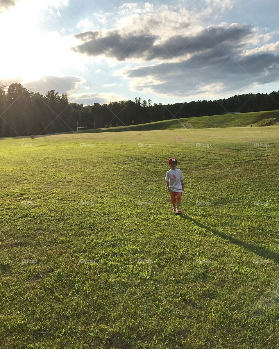 Walks at sunset 