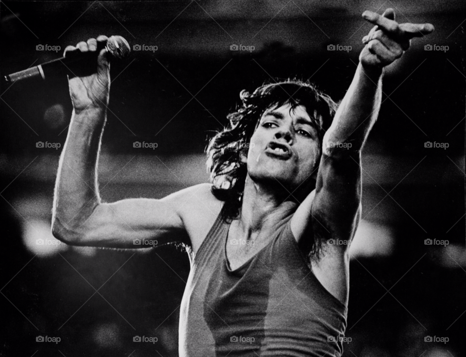 mick jagger performs circa 1987. rolling stones mick jagger. by arizphotog