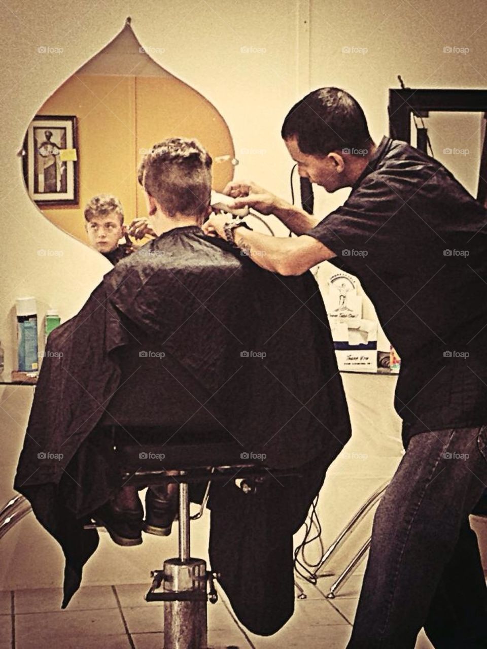 Boy at the Barber