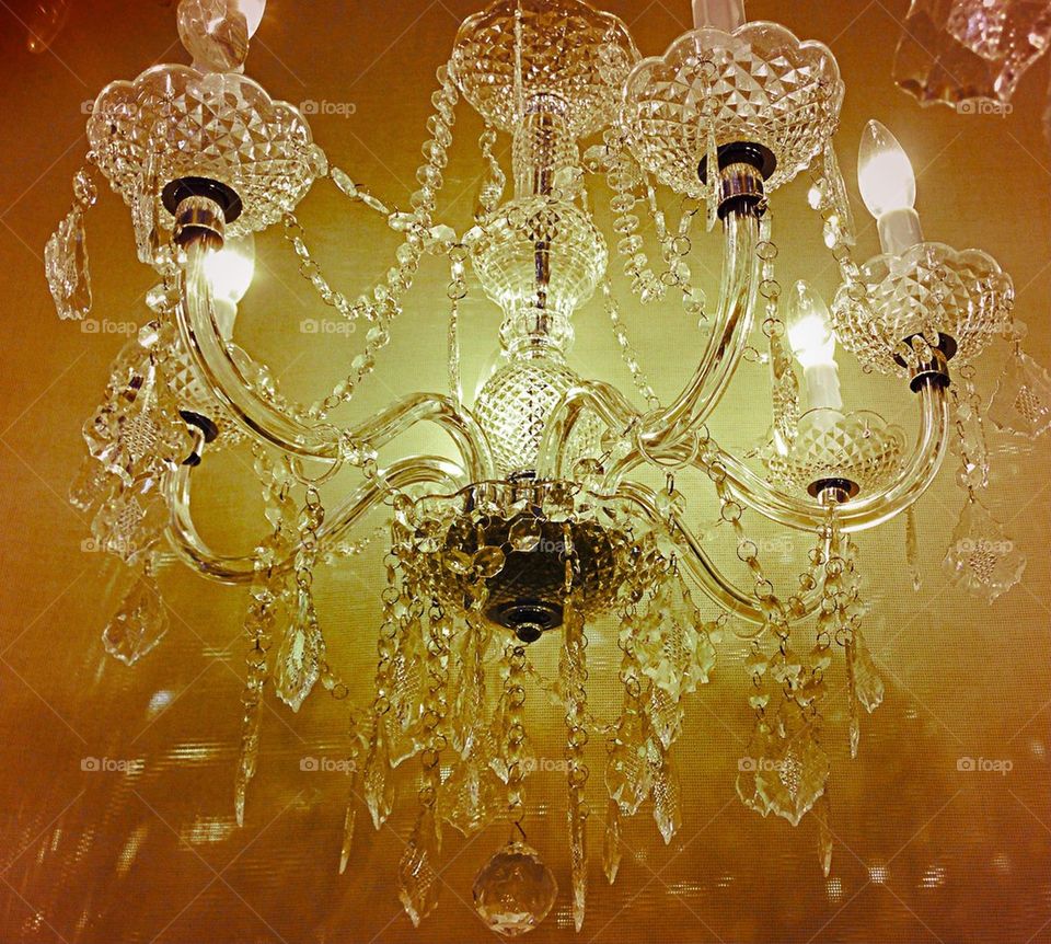 Golden chandelier 