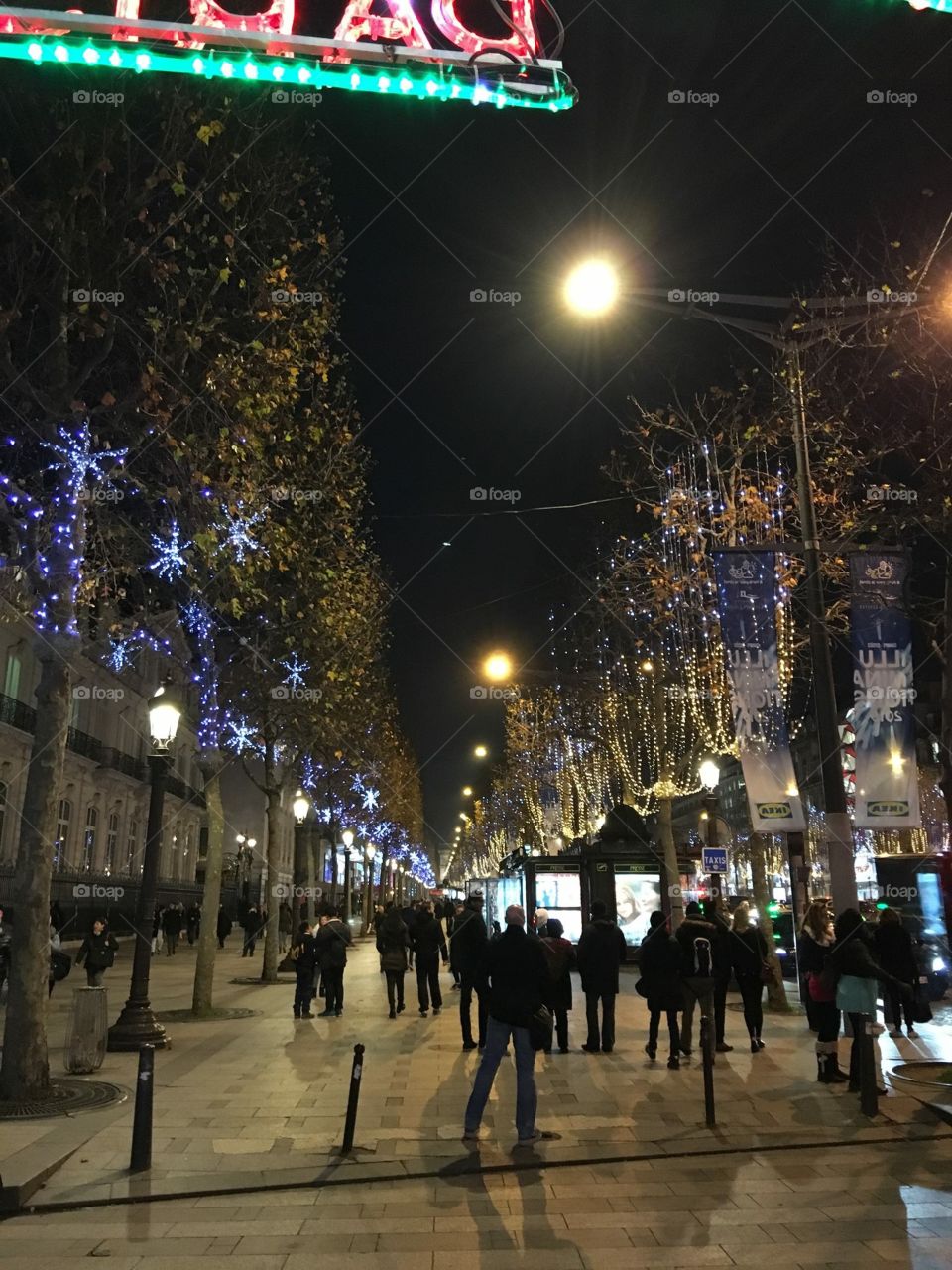 Champs Elysees at The Holidays.