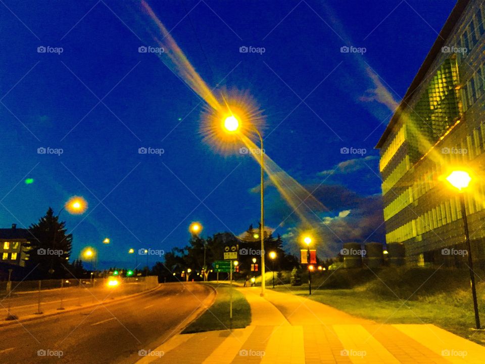 Lights on the street