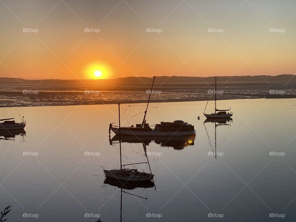 Foap Mission Silhouettes! Sailboat Silhouettes At Sunset In Moro Bay Central California Coast!