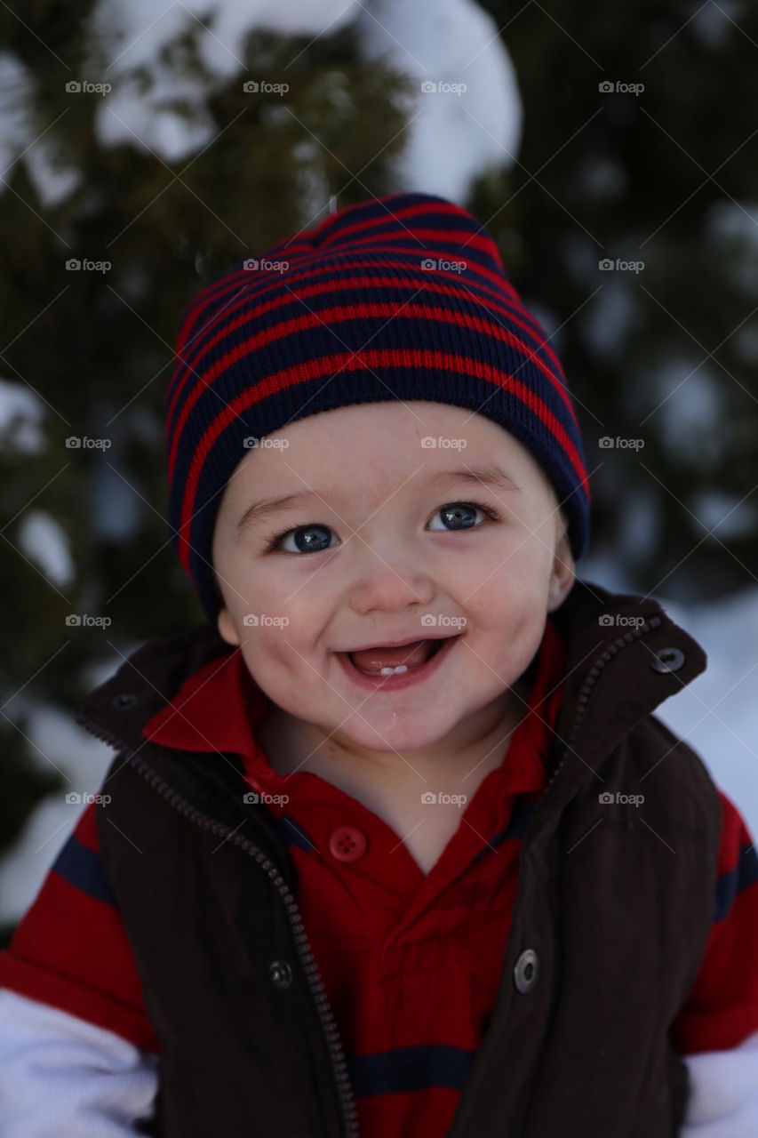 Cute boy Winter